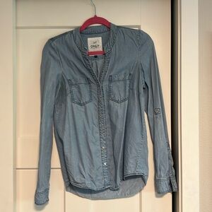 Denim shirt small with stretch